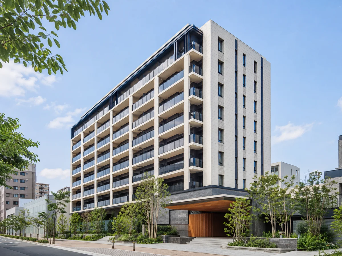 杜町に完成予定の新築マンション外観
