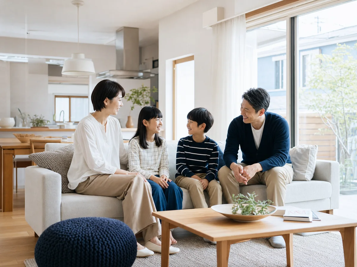 住み替えをされた40代の4人家族