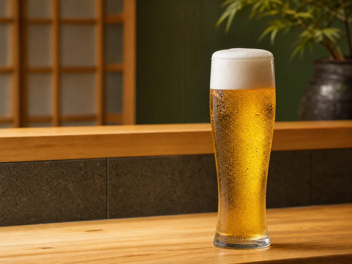 きめ細かな泡をたたえた生ビール