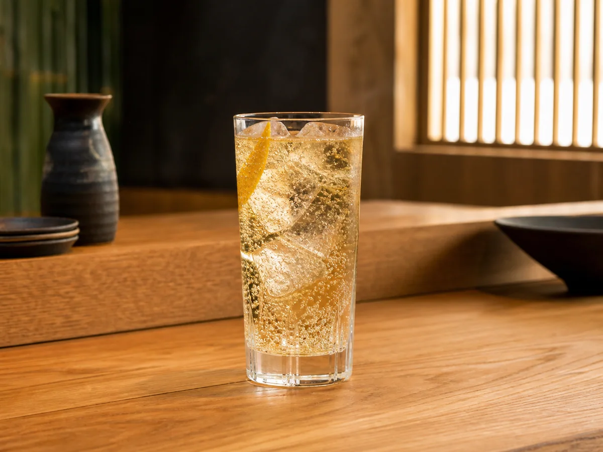 大きな氷と炭酸が涼やかなハイボール