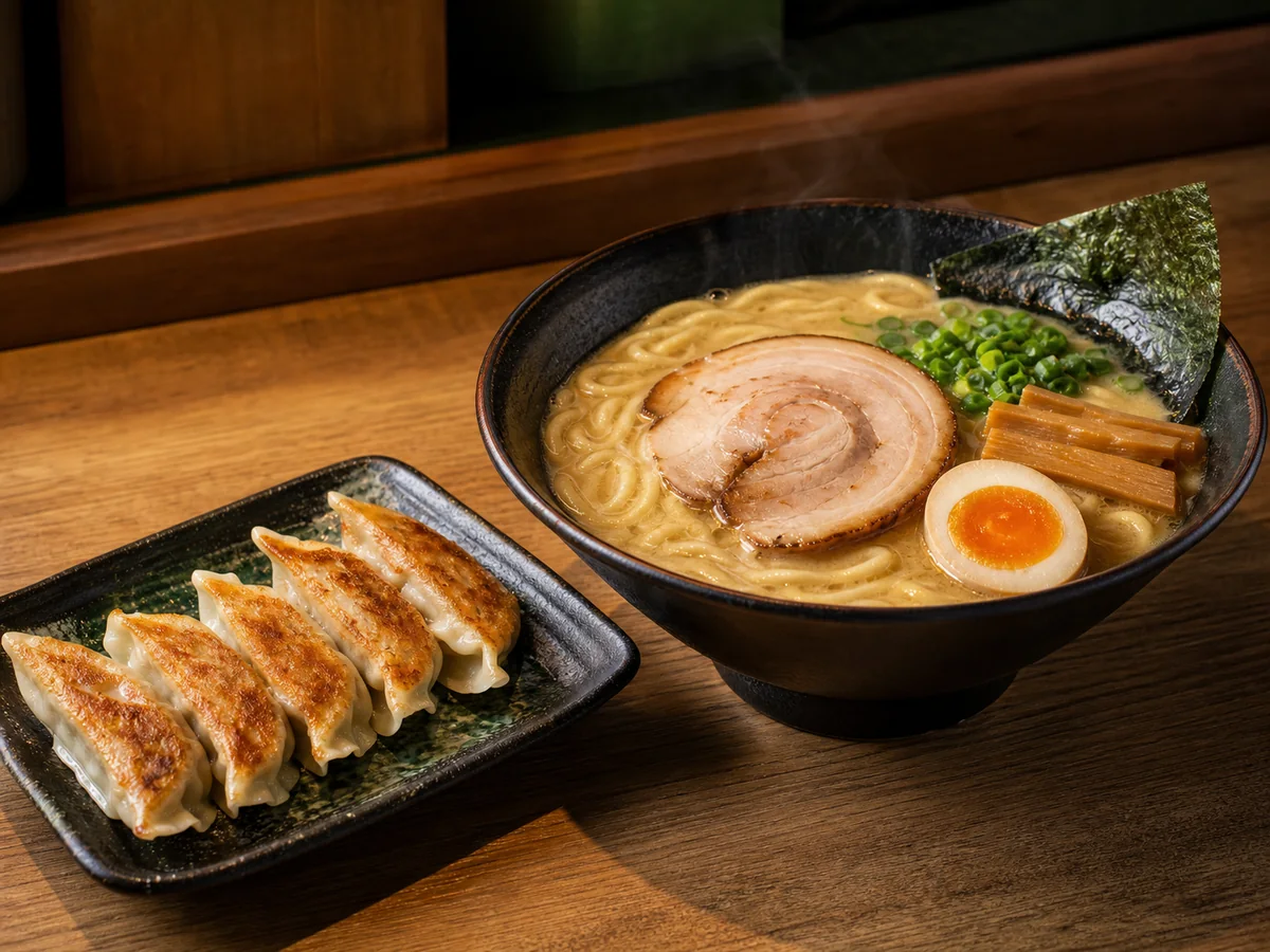 特製濃厚らぁ麺と焼き餃子のセット