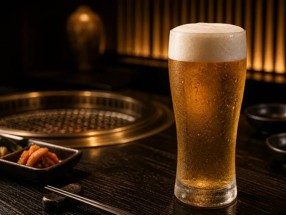 きめ細かな泡が立つ冷えた生ビール