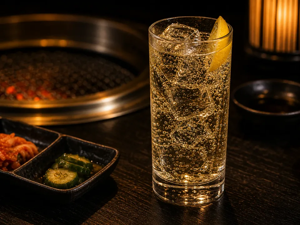 氷と炭酸が涼しげなハイボール