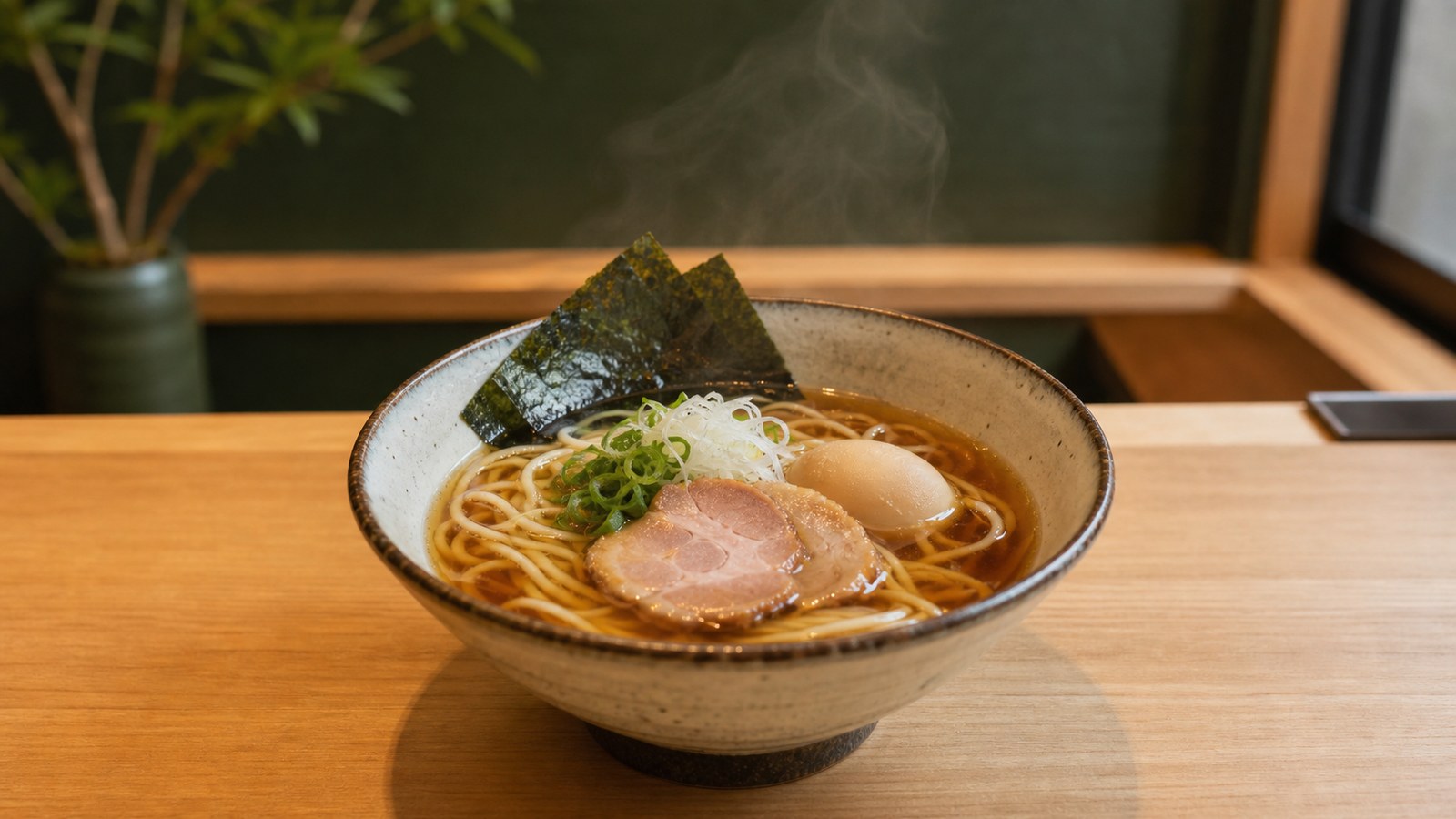 商品カテゴリを分かりやすく見せる架空のラーメン店サイトのイメージ